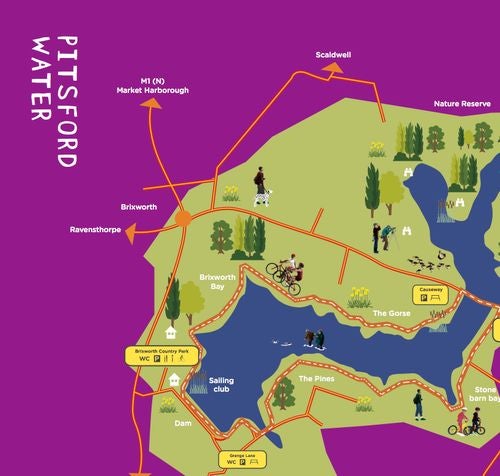 Pitsford Water Map